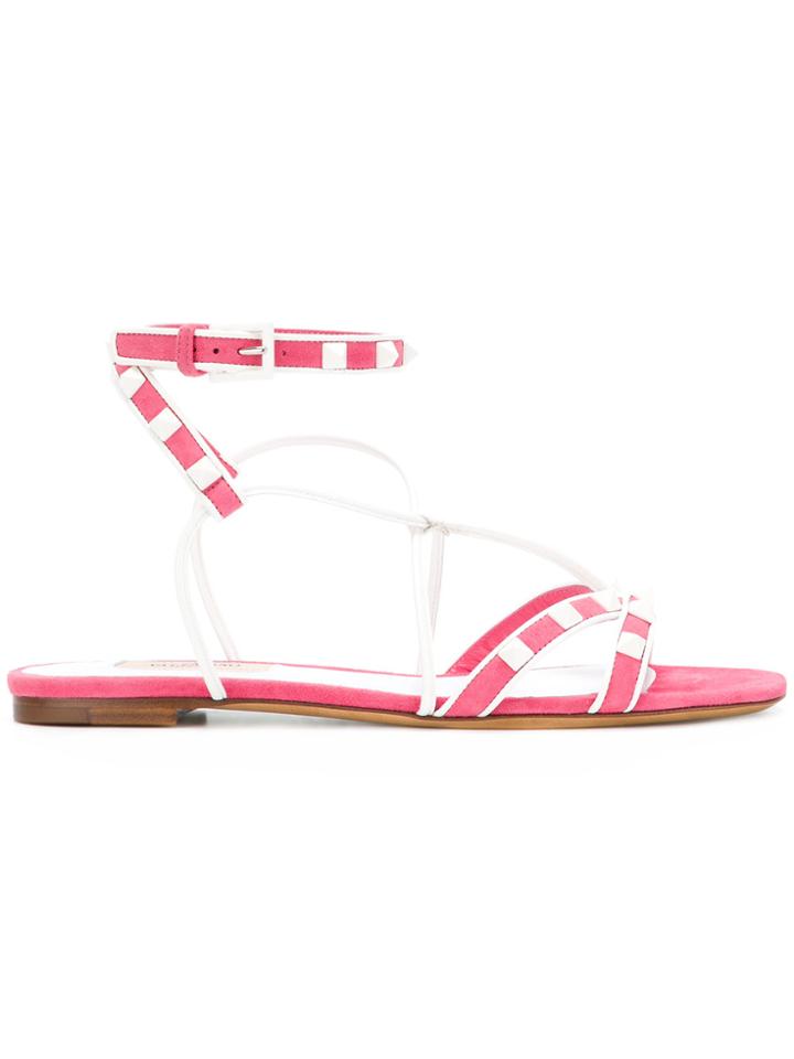 Valentino Valentino Garavani Free Rockstud Flat Sandals - Pink &
