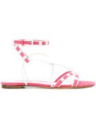 Valentino Valentino Garavani Free Rockstud Flat Sandals - Pink &