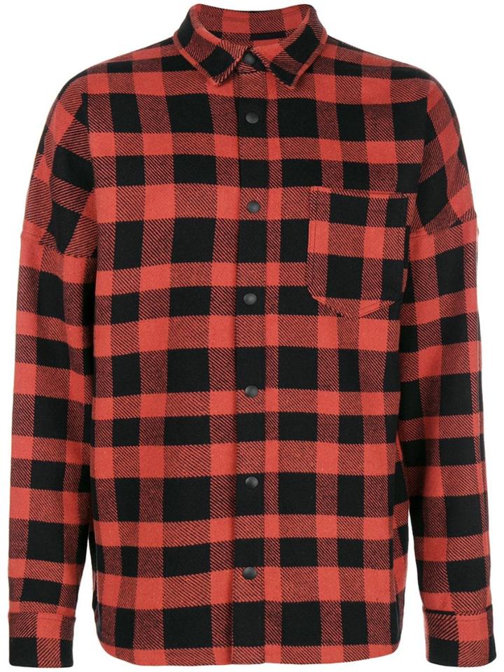 Palm Angels Check Pattern Shirt - Blue
