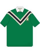 Gucci Chevron Polo With Piglet - Green