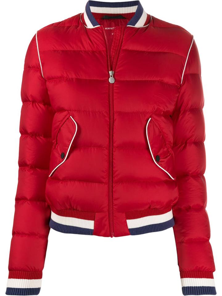 Perfect Moment Rainbow Bomber Jacket - Red