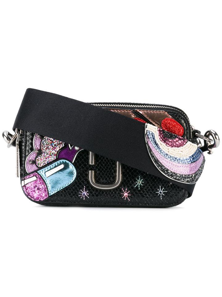 Marc Jacobs - Snapshot Snake-effect Camera Bag - Women - Leather/pvc/metal - One Size, Black, Leather/pvc/metal