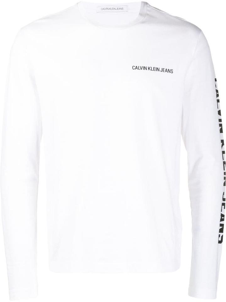 Ck Calvin Klein Logo Sweatshirt - White