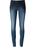 Vivienne Westwood Anglomania Washed Effect Skinny Jeans, Women's, Size: 28, Blue, Cotton/spandex/elastane