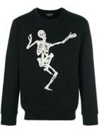 Alexander Mcqueen Skeleton Embroidery Sweatshirt - Black
