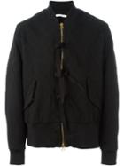 Off-white Jacquard Bomber Jacket, Men's, Size: Small, Black, Cotton/polyester/viscose