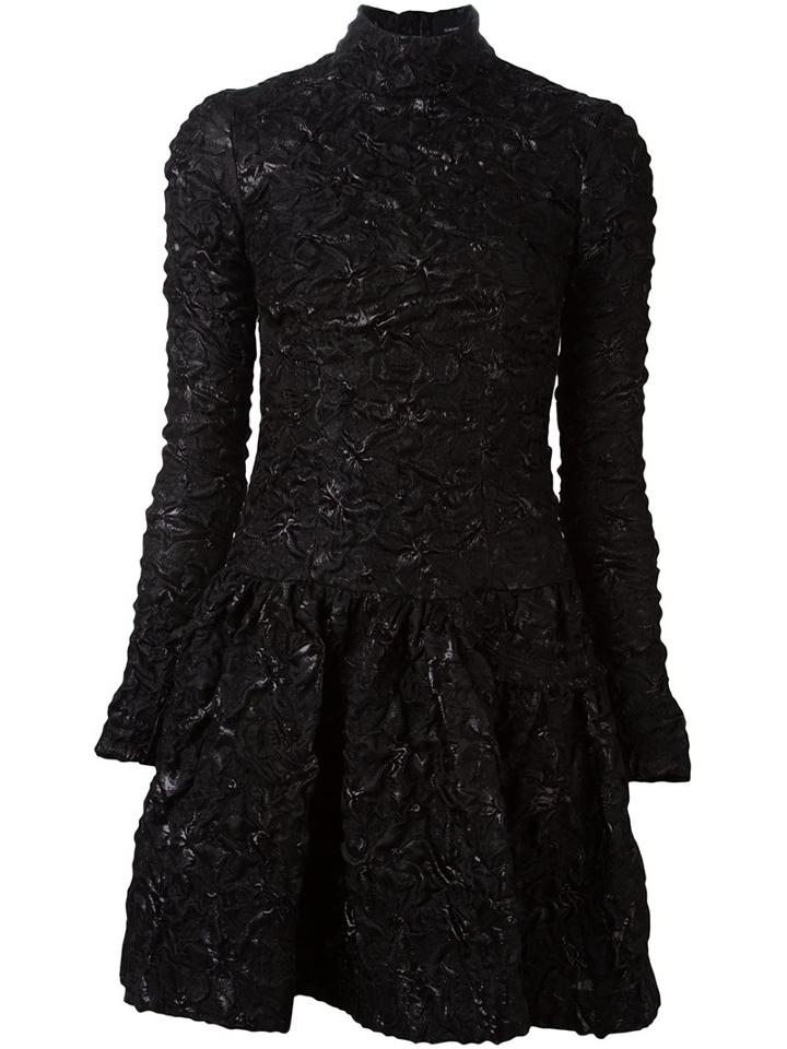 Simone Rocha Textured Mini Dress, Women's, Size: 10, Black, Acetate/pbt Elite/spandex/elastane/polyester