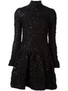 Simone Rocha Textured Mini Dress, Women's, Size: 10, Black, Acetate/pbt Elite/spandex/elastane/polyester