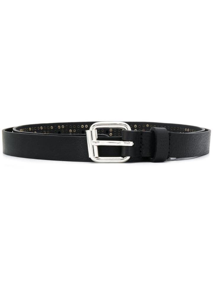 Diesel Mini Stud Slim Belt - Black