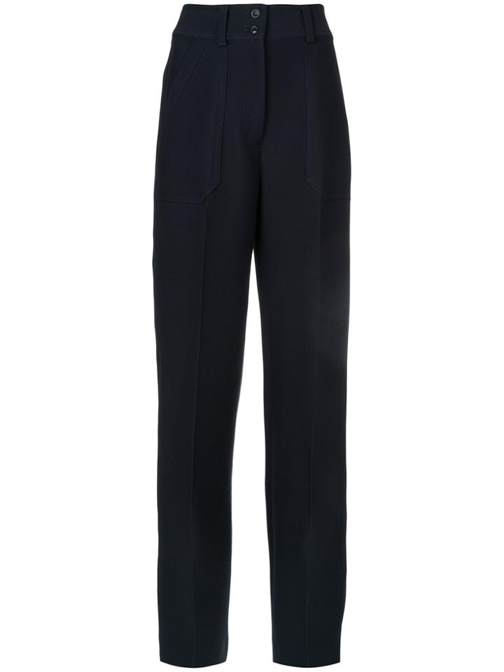 Cyclas High-waisted Trousers - Blue