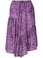 Christian Wijnants - Stella Skirt - Women - Silk - 36, Pink/purple, Silk
