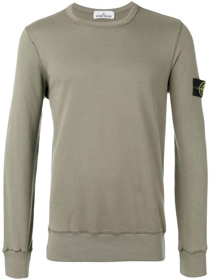 Stone Island - Logo Patch Sweatshirt - Men - Cotton - Xxl, Green, Cotton
