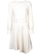 Derek Lam 10 Crosby Long Sleeve Belted Dress - Neutrals
