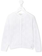 Kenzo Kids Knitted Logo Cardigan, Girl's, Size: 6 Yrs, White