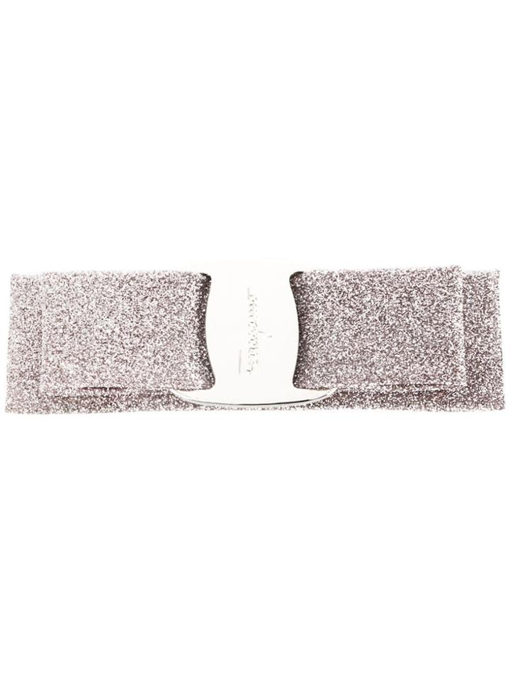 Salvatore Ferragamo Vara Bow Hairclip - Pink