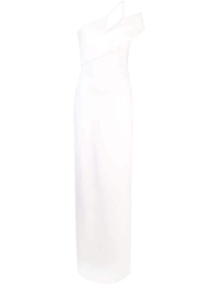 Cushnie Asymmetric Off-shoulder Dress - White