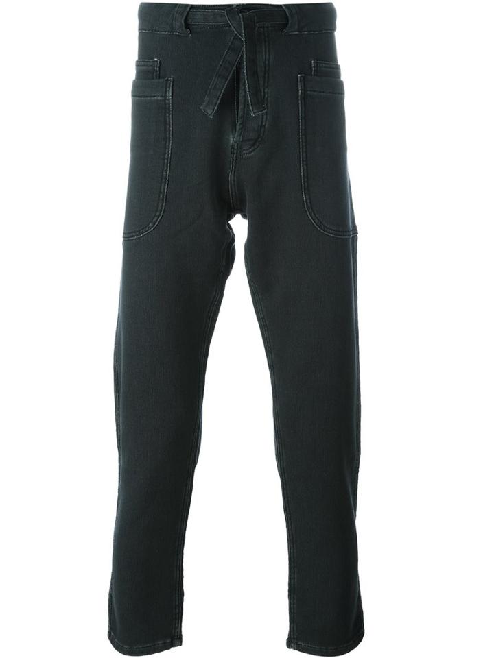 Bleu De Paname 'de Chauffe' Trousers, Men's, Size: 33, Grey, Cotton/polyamide/spandex/elastane