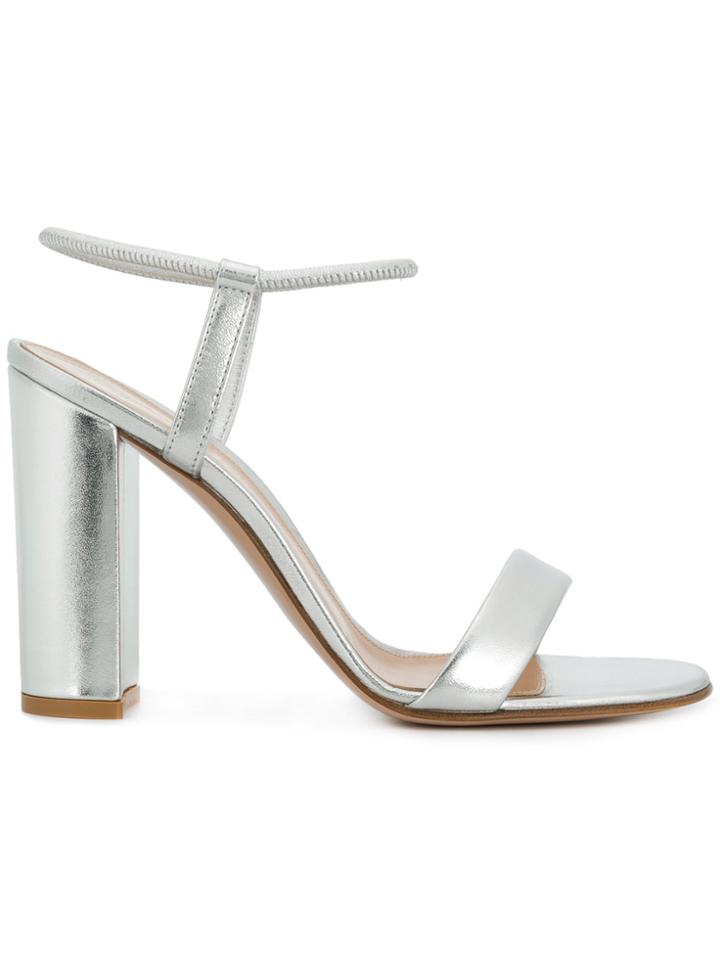 Gianvito Rossi Chunky Heel Sandals - Metallic