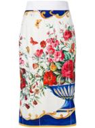 Dolce & Gabbana - Majolica Print Skirt - Women - Silk/spandex/elastane - 40, Silk/spandex/elastane
