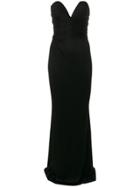 Alexandre Vauthier Sweetheart Strapless Evening Dress - Black