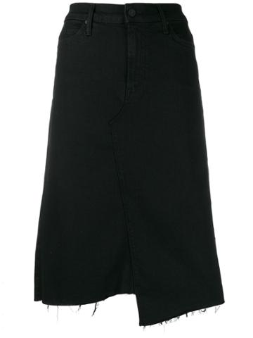 Mother Asymmetric Denim Skirt - Black