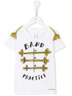 Burberry Kids Band Practice Print T-shirt, Girl's, Size: 10 Yrs, White