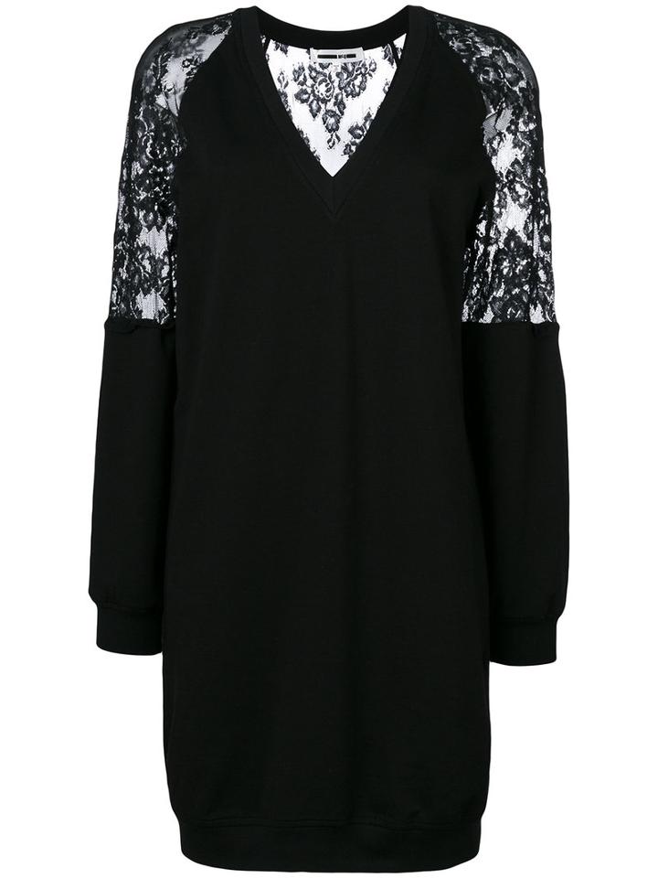 Mcq Alexander Mcqueen - Sweatshirt Dress - Women - Cotton/polyamide/spandex/elastane - L, Black, Cotton/polyamide/spandex/elastane