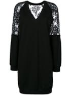 Mcq Alexander Mcqueen - Sweatshirt Dress - Women - Cotton/polyamide/spandex/elastane - L, Black, Cotton/polyamide/spandex/elastane