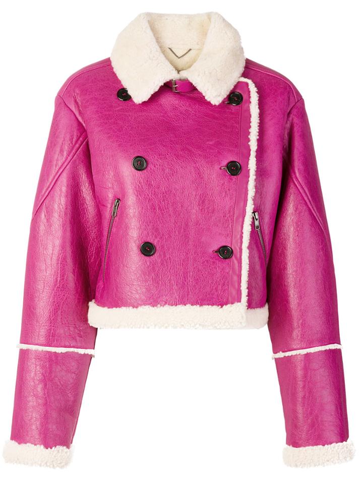 Kenzo Shearling Lined Jacket - Pink & Purple