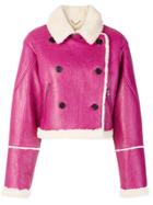 Kenzo Shearling Lined Jacket - Pink & Purple
