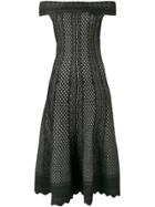 Alexander Mcqueen Jacquard Knit Dress - Black