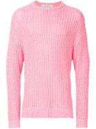 Education From Youngmachines Ribbed Knit Jumper - Pink & Purple