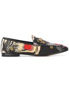Gucci Angry Cat Printed Loafers - Multicolour