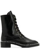 Stuart Weitzman Sondra Pearl Lined Boots - Black