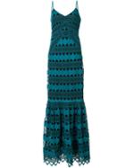 Zac Zac Posen Sandra Crochet Gown, Women's, Size: 0, Green, Polyester/polyester