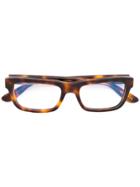 Saint Laurent Eyewear Square Glasses - Brown