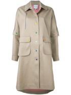 Mira Mikati Button Retro Car Coat - Nude & Neutrals