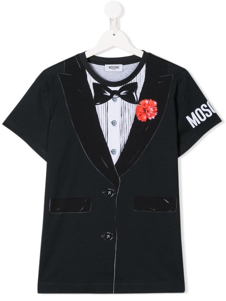 Moschino Kids Blazer Print T-shirt - Black