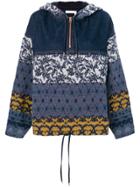 See By Chloé Patched Drawstring Hoodie - Blue