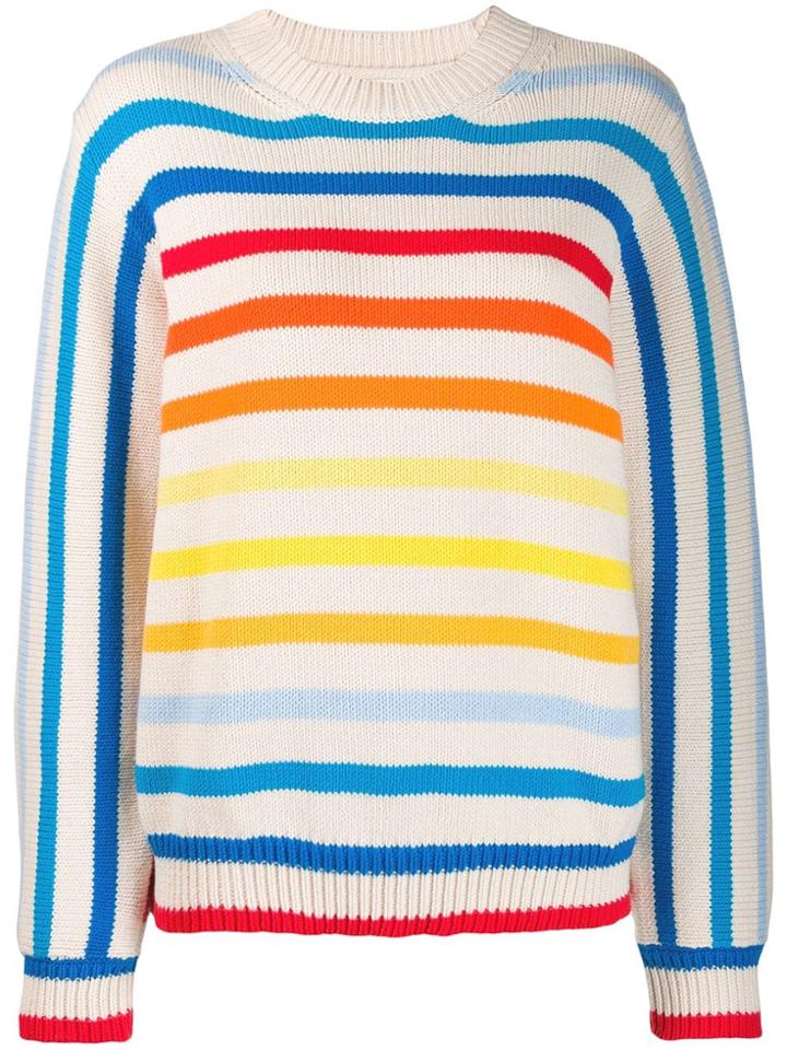 Chinti & Parker Rainbow Knit Jumper - Neutrals
