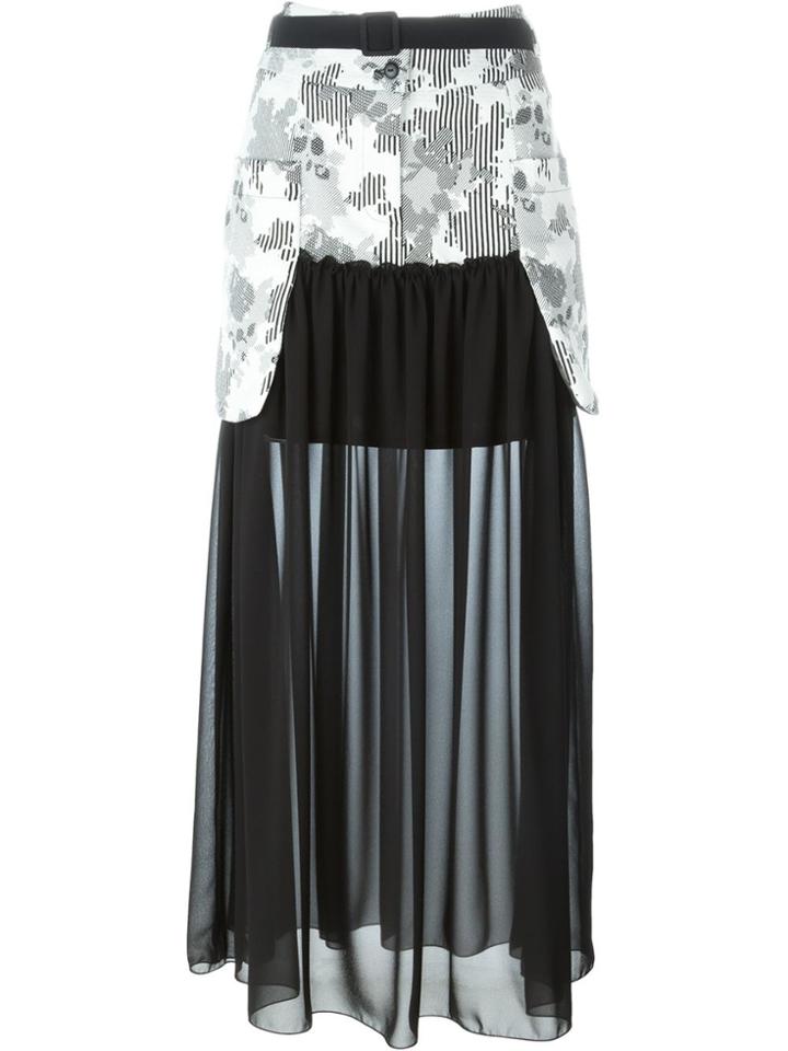 I'm Isola Marras Panelled Sheer Maxi Skirt - Black