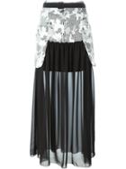 I'm Isola Marras Panelled Sheer Maxi Skirt - Black