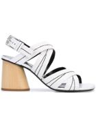 Proenza Schouler Strappy Block Heel Sandals - White