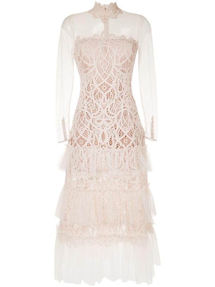 Jonathan Simkhai Lace Structured Gown - White