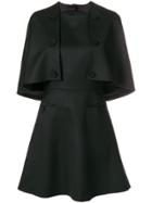 Sara Battaglia Buttoned Short Dress - Black
