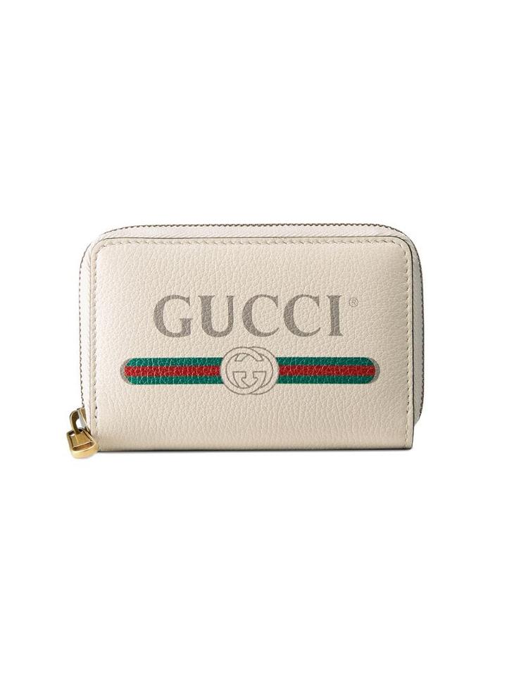 Gucci Gucci Print Leather Card Case - Neutrals