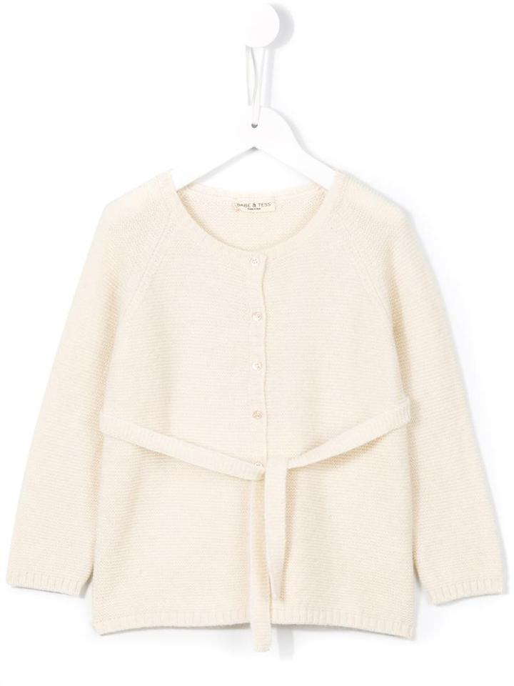 Babe And Tess Tie Waist Cardian, Girl's, Size: 10 Yrs, Nude/neutrals