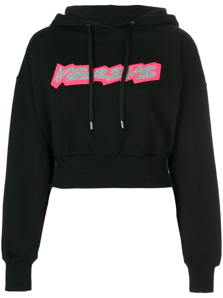 Versus Printed Logo Hoodie - Black