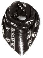 Alexander Mcqueen Skull Scarf, Adult Unisex, Black, Silk/modal