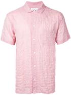 Ymc - 'malick' Crinkled Shirt - Men - Cotton/polyester - Xl, Pink/purple, Cotton/polyester